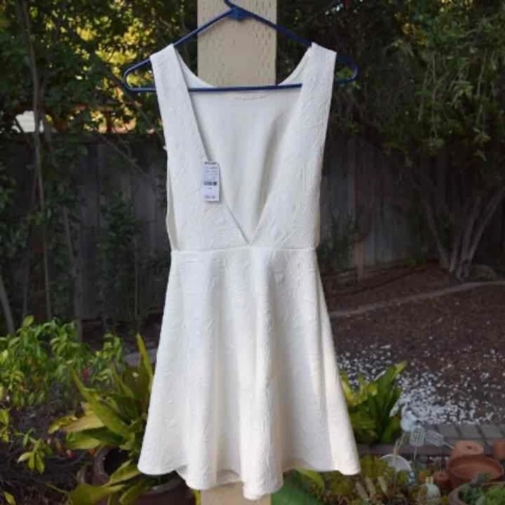 Backless Cream Dress